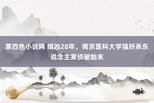 第四色小说网 缉凶28年，南京医科大学强奸杀东说念主案侦破始末